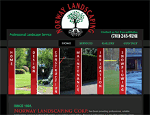 Tablet Screenshot of norwaylandscaping.com